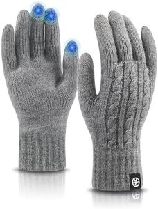 MA COWCF Women's Winter Gloves for Cold Weather Thermal Knit Elastic Soft Touch Screen Glove for Running Driving Hiking