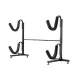 2-Kayak Storage Rack - Freestanding Vertical Stand for Paddleboards or Kayaks with 175lbs Capacity - for Indoor or Outdoor Use by Rad Sportz (Black)