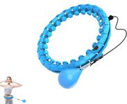 NURIOR Smart Hula Hoop, Smart Weighted Hula Hoop for Adults Weight Loss for Woman Man, Get Fit Infinity Hoop Plus Size, Exercise Hula Fitness Hoop, Weighted Hoola Hoop for Women to Slim Waist (Blue)