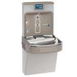 Elkay LZS8WSLK Wall Mount Drinking Fountain with Bottle Filler Station, Light Gray Granite