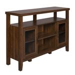 Walker Edison WE Furniture 52" Rustic Wood TV Stand - Dark Walnut, Dark Walnut