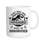 Dad Mug Christmas Gifts for Dad from Daughter Son Kids Gifts Papasaurus Coffee Mug Birthday Gift for Papa, Daddy, Stepdad Gifts for Him Father, Men, Husband Thanksgiving Gifts for Men Dads Coffee Cups