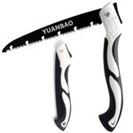YUANBAO Folding Pruning Saw, 10" Long Blade Hand Saw, Pruning Saw with 3-Side Razor Teeth and Removal Tank, Handsaw for Wood Working, Camping, Gardening and Carpentry