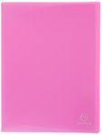 Exacompta - Ref 88227E - Semi-Rigid PP Display Book - Suitable for A4 Documents, Wipeable Cover, 500 Micron Polypropylene, 20 Pockets, 40 Viewing Pages - Pink Cover