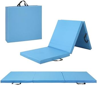 CAP Barbell All Purpose Folding Anti Tear Exercise Training Aerobic Fitness Gym & Gymnastics Balance Mat. 72"L x 24"W x 2"Thick. BLUE