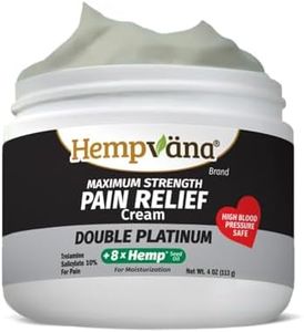 Hempvana Double Platinum Relief Cream. 8X Hemp Extract & Maximum Strength for Back, Neck, Knees, Shoulders & More. AS SEEN ON TV. Odor-Free, Non-Greasy, Quickly Absorbs, 8X More Hemp, 3 Oz Jar