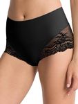 Spanx Undie-Tectable Lace Hi-Hipster Panty - Core Control, Shapewear Underwear - No Visible Panty Lines - No Show Hipster - Very Black - Medium