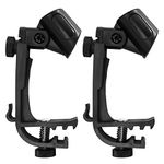 ZUDKSUY 2-PCS Microphone Clips for Drums Microphone Clip Microphone Clips for Stands Mic Clips Adjustable Drum Loop Microphone Clips