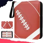 Card Binder 900 Pockets. Football Trading Card Binder 2024 Display Case with Football Card Sleeves Card Holder - Waterproof PU Leather - Ideal for NFL Trading Cards.