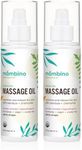 Massage Baby Oil – Organic, Nourishing with Egyptian Calendula, Chamomile & Lavender – Gentle for After-Bath Relaxing – Cruelty-Free Baby Oils for Baby & Kids by Mambino Organics, 2-Pack 5 fl oz