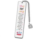 50 Th Birthday Gift Bookmarkers for Women Men 50 Yr Old Birthday Gifts for Sister Boyfriend 50 Year Old Birthday Gift for Book Lover Best Friend Happy 50th Birthday Gifts