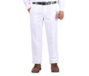 FABUNIFORMS Men Regular Fit Professional Taxi, Chauffeur, Car Driver Trouser, Pant, Uniform, White,Size - 30