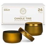 Hearts & Crafts Gold Candle Tins 8 