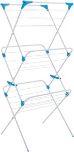 Minky 3-Tier Clothes Airer – White Folding Laundry Dryer Rack