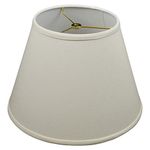 FenchelShades.com Lampshade 8" Top Diameter x 14" Bottom Diameter x 10" Slant Height with Washer (Spider) Attachment for Lamps with a Harp (Linen Cream)