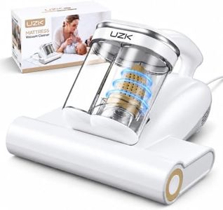 Mattress Vacuum with UV-C Light,Bed Vacuum Cleaner for Sofa,Crib,Couch | 16Kpa,140°F High Heat, Ultrasonic, Double Dust Cup, Anti-Entanglement Roller, 5m Cord, 500W Motor, for Mattress,Pet Bed