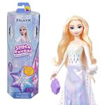 Mattel Disney Frozen Elsa Fashion Doll Set, Spin & Reveal with 11 Surprises Including 5 Accessories, 5 Stickers & Play Scene, Inspired by Disney Movie, HTG25