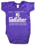 Dirty Fingers, Under Protection of My Godfather, Baby Bodysuit, 0-3m, Purple