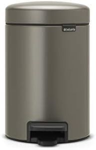 Brabantia NewIcon Pedal Bin 3 Litre, Platinum