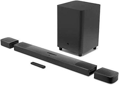 JBL Bar 9.1, Truly Wireless Soundbar with 9.1 (5.1.4) Channel, True Dolby Atmos® DTS:X 3D Sound, 10” Down-Firing Wireless Subwoofer, HDMI ARC, Bluetooth, Built-in Chromecast & AirPlay 2 (820W)