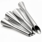JJSCHMRC 4pcs Puff Nozzle Tip Stainless Steel Long Puff Nozzle Tip, Cream Icing Piping Nozzle Tip Cake Tips For Puff Decorating Tools