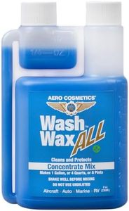 Aero Cosmetics Wet Or Waterless Car Wash Wax Concentrate Aircraft Quality Wash Wax For Your Car Rv & Boat. 8 Ounce = 1 Gallon Blue