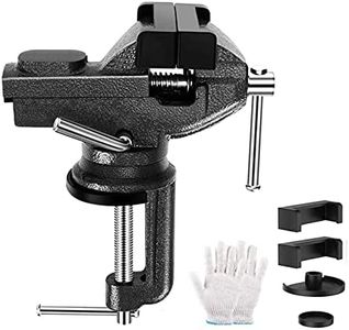 Home Table Vise Universal Rotate 360° Work Clamp-On Vise, golf club vise clamp,Portable Vice for Workbench, 3.2" black