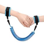 2.5M Anti Lost Wrist Link Belt, 360°Rotate Security Elastic Wire Rope for Baby and Toddler Reins, Safety Leash Wristband/Hand Harness for Walking and Travel Outside (Blue)