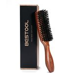 BESTOOL Hair Brush, Boar Bristle Hair Brush for Women Men Children Smoothing & Styling, Natural Boar Bristle Brush for Thin, Fine Hair, Improve Hair Texture (Reddish brown)