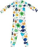 SleepingBaby Pajama T-shirt and Pants Set - Blue Monster - 12 Months