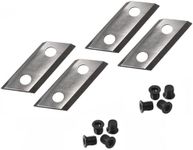 WNJ-TOOL, 2 Pair Garden Shredder Blades Wood Chipper Knives With Screws For Eco ES1600 Ryobi RSH2545B BG-KS 2040 McCulloch