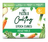 Piccolo - Stage 1 - Organic Baby Food - 36 x Cooking Vegetable Stock Cubes - 100% Organic - Very Low Salt - Dairy Free - Gluten Free - Palm Oil Free - 6 Months+