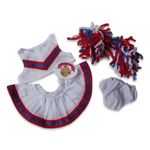 Build Your Bears Wardrobe Teddy Bear Clothes Cheerleader | Tennis Set fits Build a Bear (White)