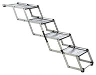 TRIXIE Heavy Duty Foldable 4 Step Pet Stairs, Lightweight Aluminum, Portable Stairs, Pet Steps