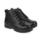 XHUGOY CHAIN LACE-UP COMBAT POLICE DMS BOOT BLACK/TAN SIZE 5-12 FOR MEN