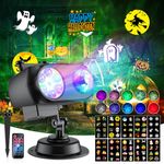 Matekxy Halloween Decorations Projector Lights Outdoor for Garden, 2024 Upgraded Brighter 10 Ocean Wave & 80 Patterns Holiday Decorations Light Show for Christmas Thanksgiving New Year Easter Birthday