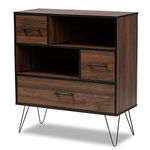 Baxton Studio Bookcases, Walnut/Black