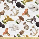 Ambesonne Mushroom Fabric by The Ya