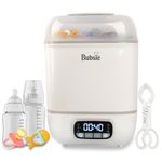 Bubsie 6-in-1 Steribub Steam Sterilizer, Dryer and Milk Warmer with Bottle Tong | BPA Free with HEPA Filter & LED Panel | Sterilize 8 Sippers & Disinfect Toys, Accessories in 8 Minutes | Auto Shut Off | 1 Year Warranty