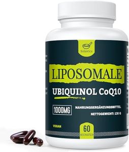 Liposomale Ubiquinol CoQ10 1000 mg – Hochdosiertes veganes Coenzym Q10 mit Phosphatidylcholin für optimale Aufnahme – Premium Nahrungsergänzung – 60 Weichkapseln (60 stück (1er Pack))