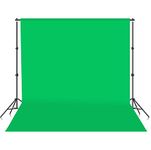 Boltove® 8x20 Ft. Green Screen Backdrop Background Curtain Rod Pocket for Photography, Photoshoot, Product Photography, Live Streaming, Zoom Meetings, VFX Editing, YouTube Video, FB Short Video, Instagram Reels ( Stand not Included )