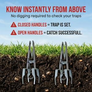 PestExpel Scissor Claw Mole Trap 5-Pack – Heavy Duty Rodent Control
