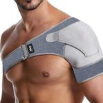 Xfinity Fitness Neoprene Shoulder Support Belt Brace for Men & Women | Adjustable Support for Pain Relief, Compression & Rotator Cuff Stability | Shoulder Pain Relief Product (Grey)