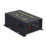 WZRELB 500W 12V 120V Pure Sine Wave Power Inverter with 2 AC Outlets Wired Remote Control (RBP-50012WR)