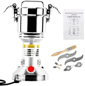 Homend High Speed 350g Electric Grain Mill Grinder Powder Machine Spice Herb Grinder 1500W 70-300 Mesh 28000RPM Stainless Steel Commercial Grade for Kitchen Herb Spice Pepper Coffee (350g)
