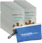 Power One Hearing aid Batteries Size 312 - p312 Battery for Hearing aid, Long-Lasting. Mercury-Free 1.45v zinc-air Hearing aid Batteries. (120 Batteries + Free Clip ‘n go Slide Zipper Pouch)