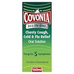 Covonia All-in-One Chesty Cough 160ml, Targets 5 Symptoms, Cold & Flu Relief Oral Solution