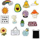 14 Pieces Positive Enamel Pins Set 