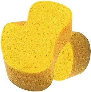 Jumbo Sponges,2 Pack Car Sponges,Washing Windows and Anti Scratch Technology,Perfect For Wheels, Windscreen & Bodywork For Car Cleaning (2PCS Yellow)