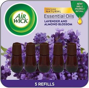 Air Wick Essential Mist Refill, 5 ct, Lavender and Almond Blossom, Essential Oils Diffuser, Air Freshener